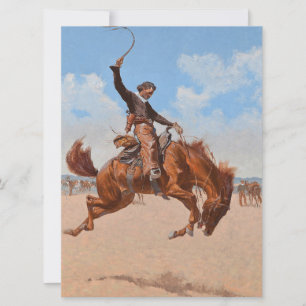 Carte Le Bronco Buster (par Frederic Remington)