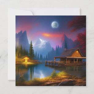 Carte Le Cabine dans l'anse sous la lune