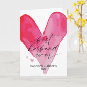 Carte Le cadeau de la Saint Valentin pour le mari d'un c (Fleur jaune)