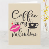 Carte Le café est ma Saint-Valentin pour femmes (Fleur jaune)