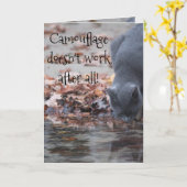 Carte Le camouflage ne marche pas après tout (Fleur jaune)