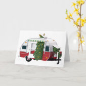 CARTE LE "CAMPER*" EST PRÊT ET NOUS SOMMES POUR NOËL (Fleur jaune)