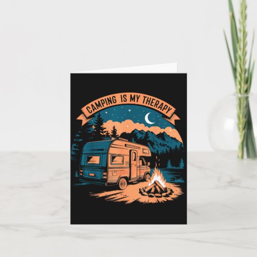 Carte Le camping est ma thérapie (Devant)