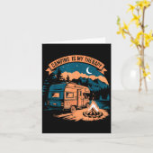 Carte Le camping est ma thérapie (Fleur jaune)