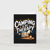 Carte Le camping est ma thérapie (Fleur jaune)