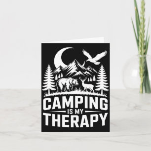 Carte Le camping ours masculin est ma performance de thé