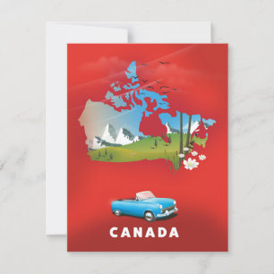 Carte Le Canada a illustré les imprimés de voyage.