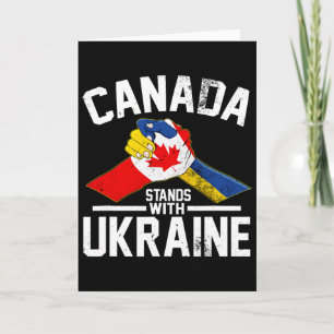 Carte Le Canada Soutient L'Ukraine Drapeau Ukrainien Can