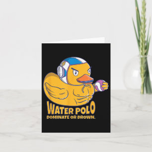 Carte Le Canard En Caoutchouc De Polo D'Eau Dominent Ou