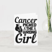 Carte Le Cancer A Choisi La Mauvaise Fille Le Cancer Du  (Devant)