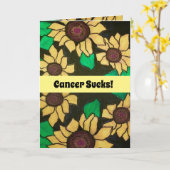 Carte Le cancer c'est nul ! Pensées pour toi Tournesols (Fleur jaune)