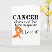 Carte Le Cancer de leucémie ne vit ici plus (Fleur jaune)