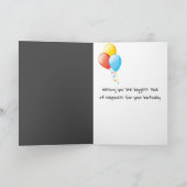 Carte Le caniche shaggy pour l'anniversaire (Intérieur)