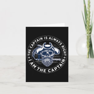Carte Le capitaine a toujours raison Je suis le capitain