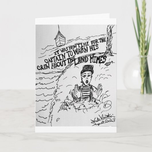 Carte Le Capitaine de la Mer met en garde son équipage a (Devant)