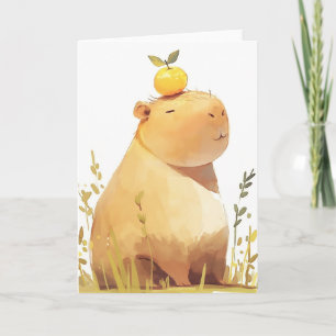 Carte Le Capybara qui portait une orange