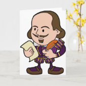 Carte Le caractère mignon de William Shakespeare (Fleur jaune)