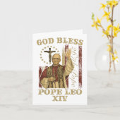 Carte Le cardinal Robert Prevost le pape Leo Xiv 2 (Fleur jaune)