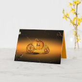 Carte Le carrosse d'Halloween - (Fleur jaune)