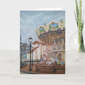 Carte Le carrousel antique dans Honfleur, Normandie,