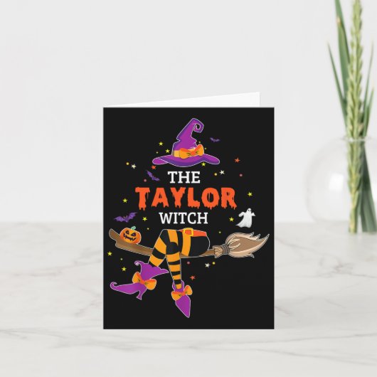 Carte Le Casquette Taylor Witch Halloween Ghost prénom (Devant)