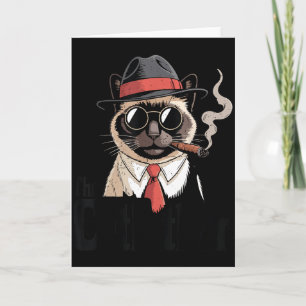 Carte Le Catfather Chat Siamois Papa Joyeuse Fête Des Pè
