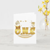 Carte Le célèbre Hip hop d'une vieille école Funny 1st B (Fleur jaune)