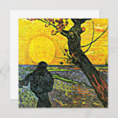 Carte Le célèbre tableau de Van Gogh, La Sower (Devant / Derrière)