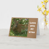 CARTE LE CERF **CHANTE** JOYEUX ANNIVERSAIRE À "VOUS" (Fleur jaune)