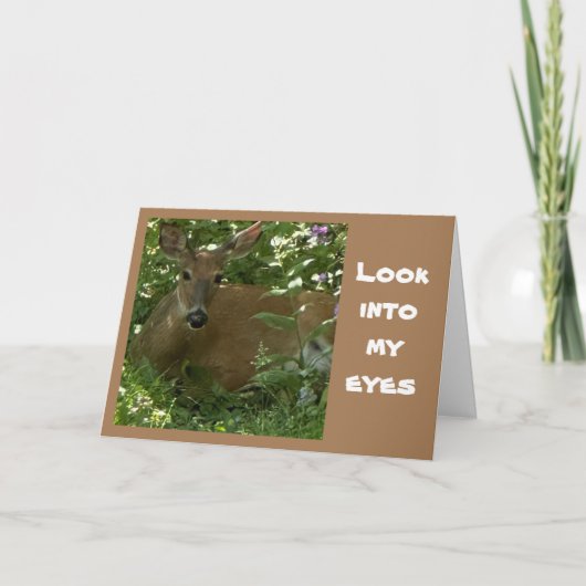 CARTE LE CERF **CHANTE** JOYEUX ANNIVERSAIRE À "VOUS" (Devant)