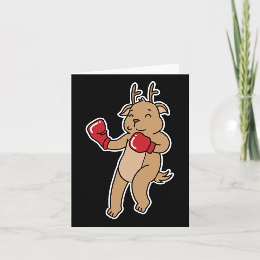 Carte Le cerf fait la boxe (Devant)
