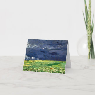 Carte Le champ de blé sous le ciel nuageux Van Gogh Art