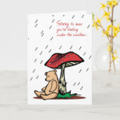 Carte Le Champignon Ours Va Bien (Fleur jaune)