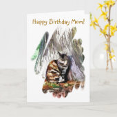 CARTE LE CHAT (Fleur jaune)