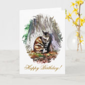 CARTE LE CHAT (Fleur jaune)