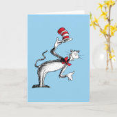 Carte Le Chat Chapeauté S'incline (Fleur jaune)