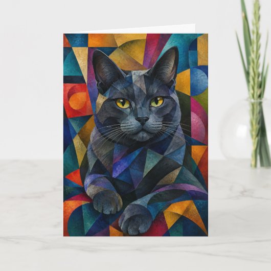 Carte Le Chat Cubiste (Devant)