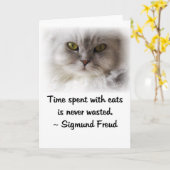 Carte Le chat de Freud (Fleur jaune)