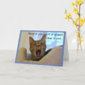 Carte Le chat de retraite est très heureux (Fleur jaune)