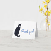 Carte Le chat de smoking vous remercient (Fleur jaune)