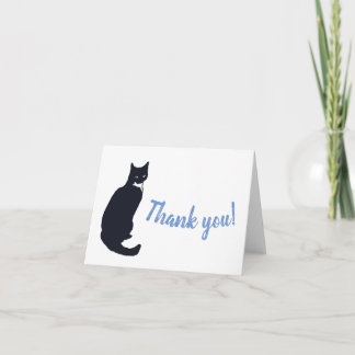 Carte Le chat de smoking vous remercient