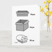 Carte Le chat est complètement dans cette boîte - Funny  (Fleur jaune)