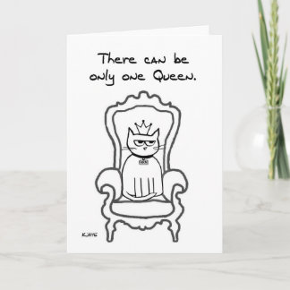 Carte Le chat est la reine