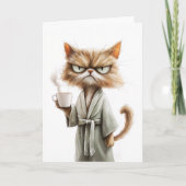 Carte Le chat Grumpy a besoin de café (Devant)