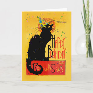Carte Le Chat Noir Joyeux Anniversaire