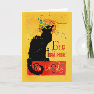 Carte Le Chat Noir - Joyeux Anniversaire