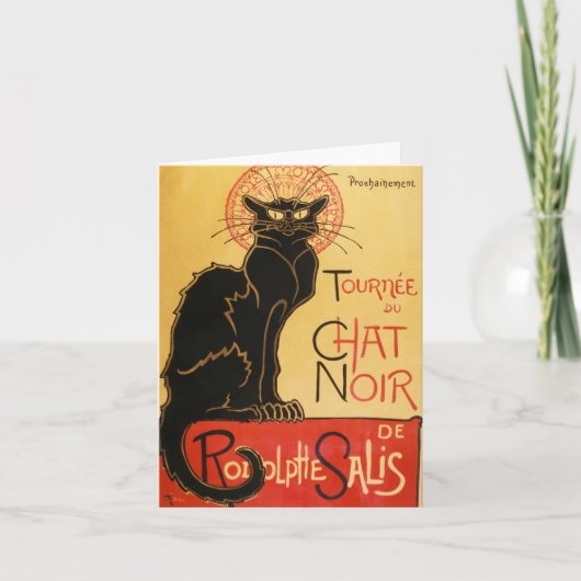 Carte Le Chat Noir Note Card (Devant)