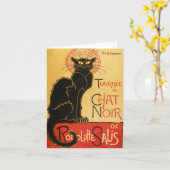 Carte Le Chat Noir Note Card (Fleur jaune)