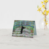 Carte Le chat noir suspendu (Fleur jaune)