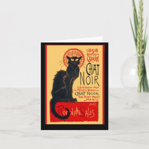 Carte Le Chat Noir, The Black Cat, FIne Art
